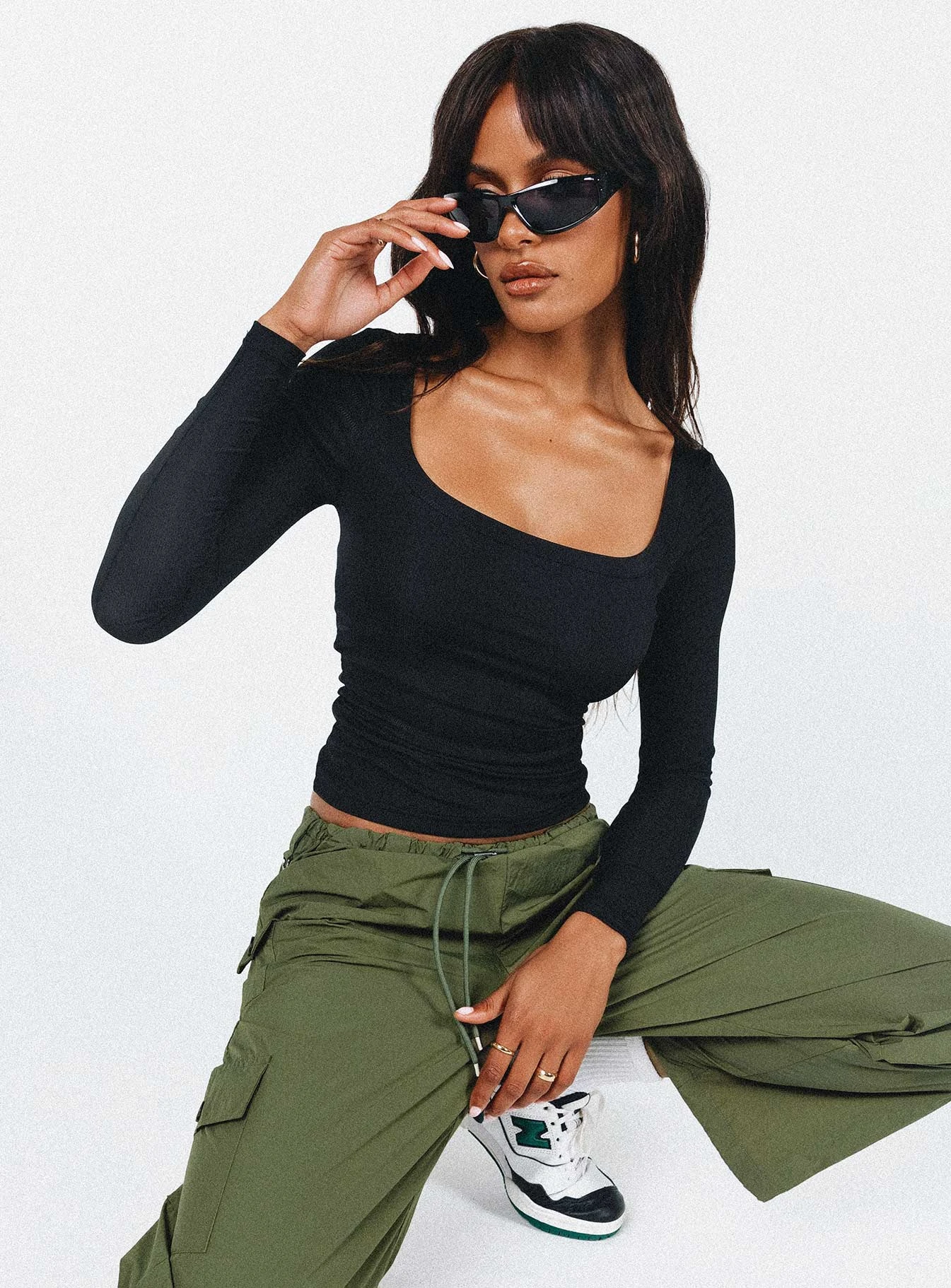 Arthie Long Sleeve Top Black Low Impact 3 Arthie Long Sleeve Top Black Low Impact