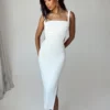 Princess Polly Lainey Midi Dress White -Cheap Clothifyx Store 0 modelinfo Vivien us4