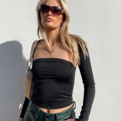 Princess Polly Deandra Top Black