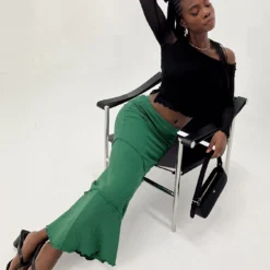 Princess Polly Oscar Maxi Skirt Dark Green