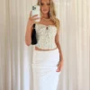 Princess Polly Jodie Maxi Skirt White -Cheap Clothifyx Store 0 modelinfo elly us2 1