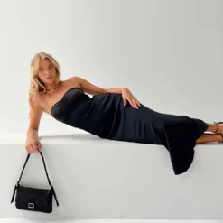 Princess Polly Abeila Midi Dress Black