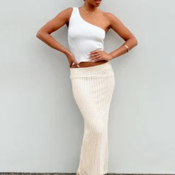 Princess Polly Mavie Knit Skirt Beige