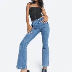 Princess Polly Formont Jeans Mid Wash Denim