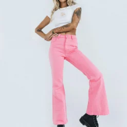 Princess Polly Cabarita Lounge Denim Jeans Pink
