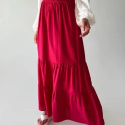 Princess Polly Nala Maxi Skirt Red