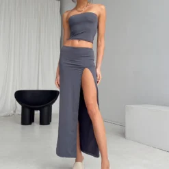 Lowell Maxi Skirt Grey