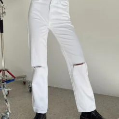 Princess Polly Holland Jeans White