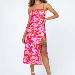 Princess Polly Tinzia Midi Dress Red Floral