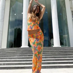 Hillcrest Floral Maxi Skirt Multi