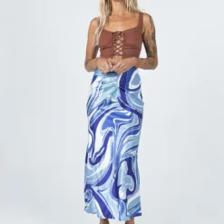 Princess Polly Medika Midi Skirt Blue