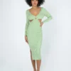 Princess Polly Lucia Midi Dress Green -Cheap Clothifyx Store 1 modelinfo Jamea us4 997bd73b d6d0 4330 80a3 7cf61e4c13ec