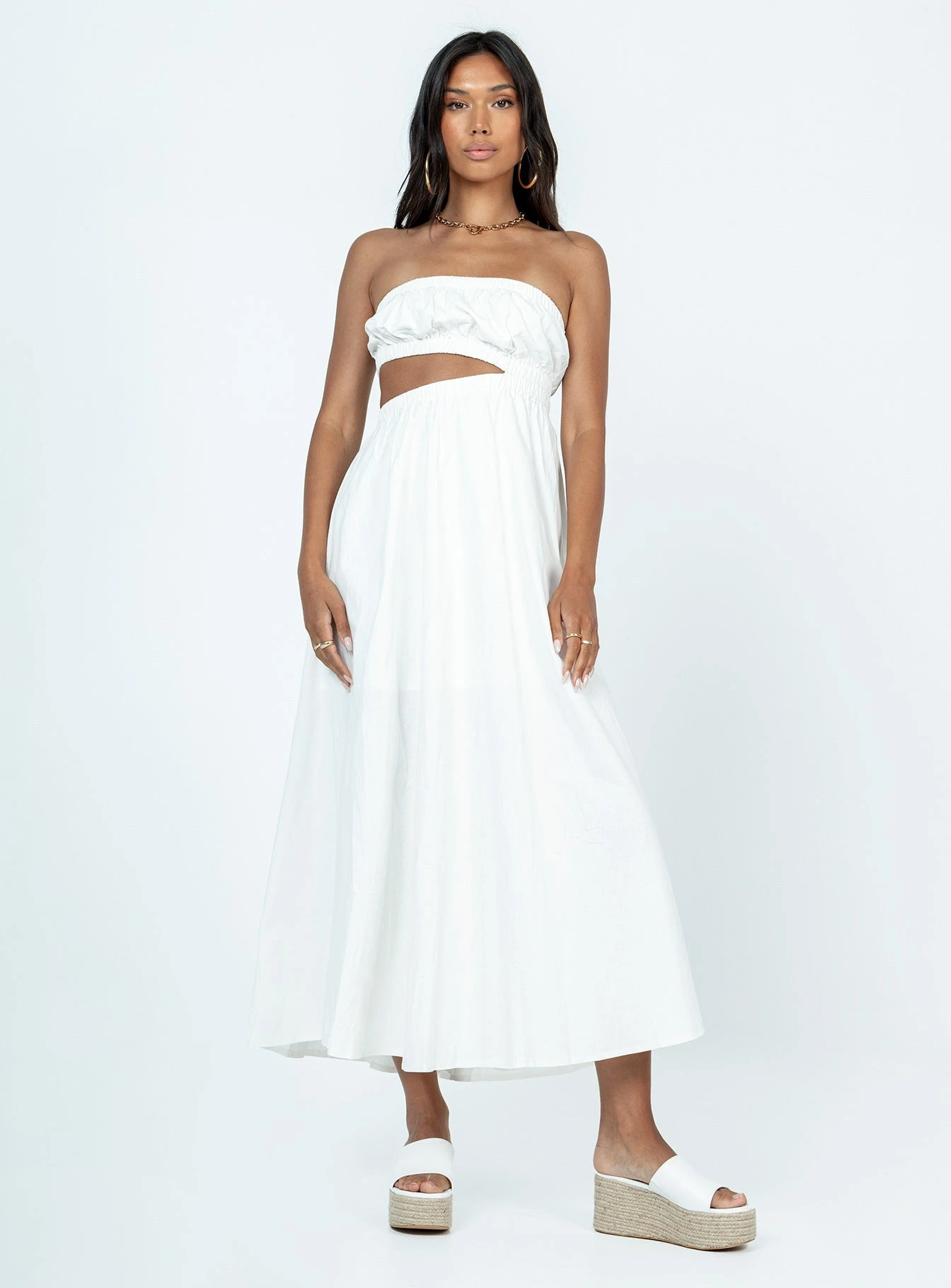 Princess Polly Raquel Midi Dress White 4 Princess Polly Raquel Midi Dress White - Image 2