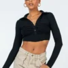 Princess Polly Barlee Long Sleeve Top Black