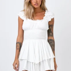 The Love Galore Romper White Lower Impact 13 The Love Galore Romper White Lower Impact -Cheap Clothifyx Store 1 modelinfo cathlin us2 5baf5560 c4da 4e53 9269 9e077df1c047