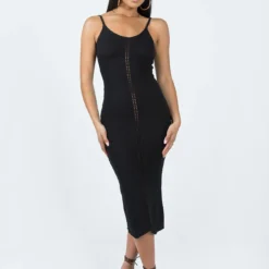 Princess Polly Abigail Midi Dress Black