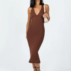 Princess Polly Aditya Midi Dress Brown