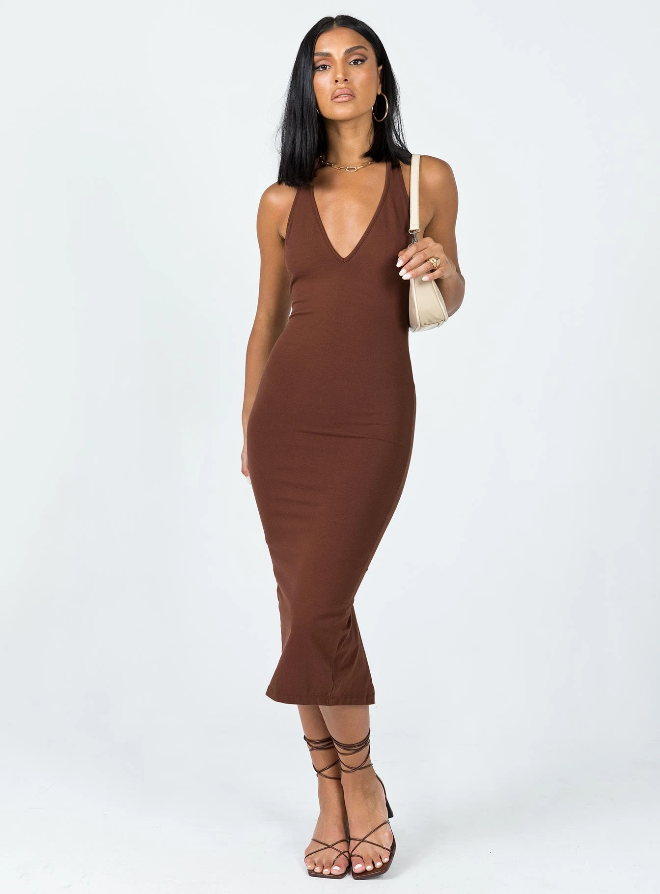Princess Polly Aditya Midi Dress Brown 3 Princess Polly Aditya Midi Dress Brown