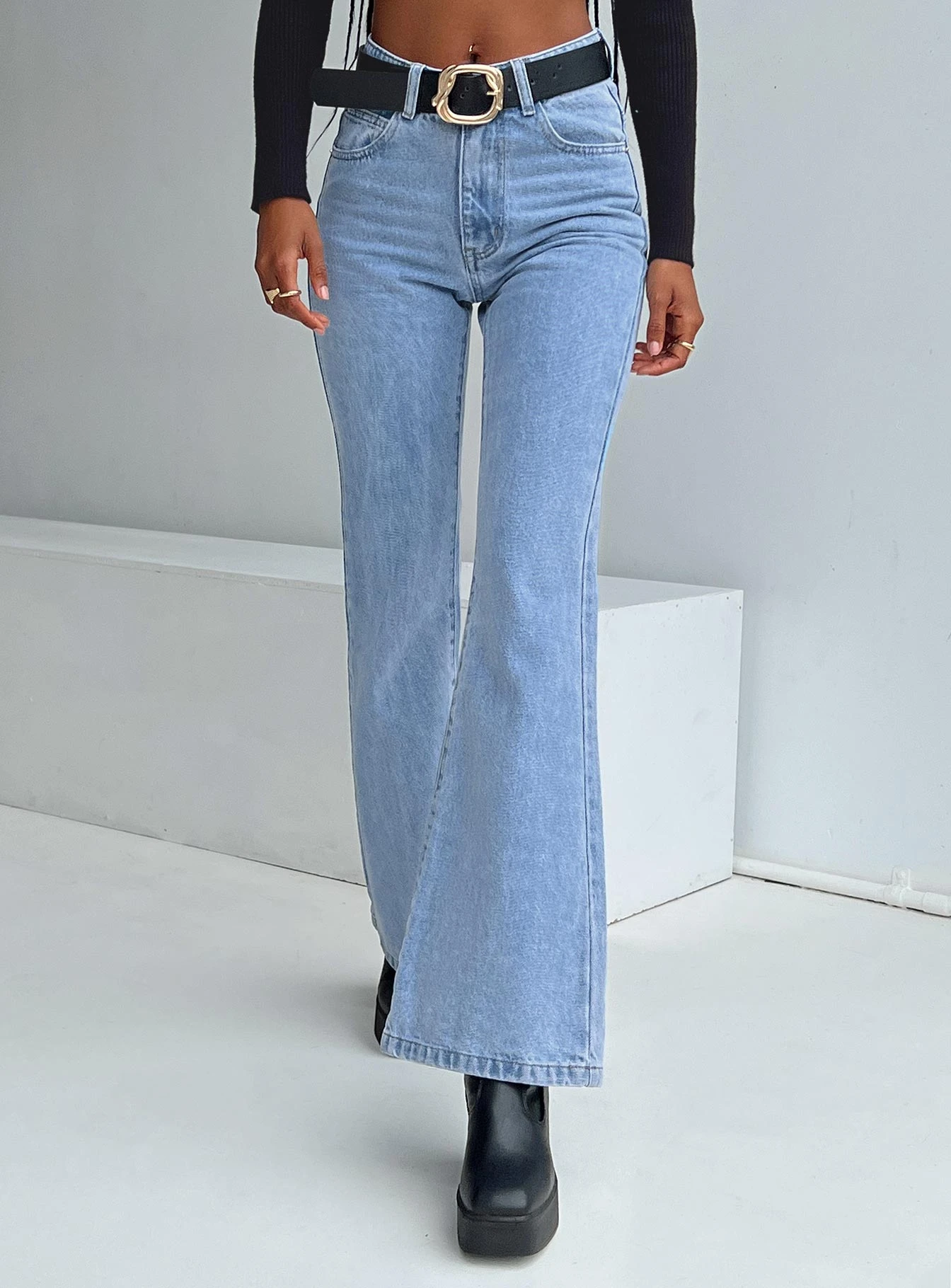Princess Polly Cabarita Lounge Denim Jeans Mid Wash 3 Princess Polly Cabarita Lounge Denim Jeans Mid Wash