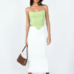 Princess Polly Rubes Midi Skirt White -Cheap Clothifyx Store 1 modelinfo jess us2 884171a8 8249 4105 83a9 6f080bcf0814