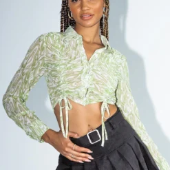 Princess Polly Nayo Long Sleeve Top Green