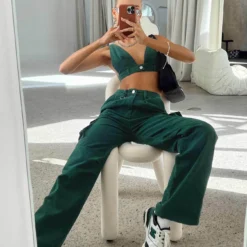 Princess Polly Paige Mid Rise Cargo Jean Denim Green 7 Princess Polly Paige Mid Rise Cargo Jean Denim Green -Cheap Clothifyx Store 1 modelinfo kiana us2 2bea8279 7f8d 4200 8156 490948a443db