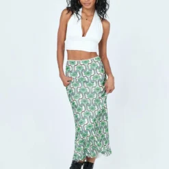 Princess Polly Sherman Midi Skirt Green