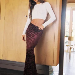 Princess Polly Tomkins Burn Out Midi Skirt