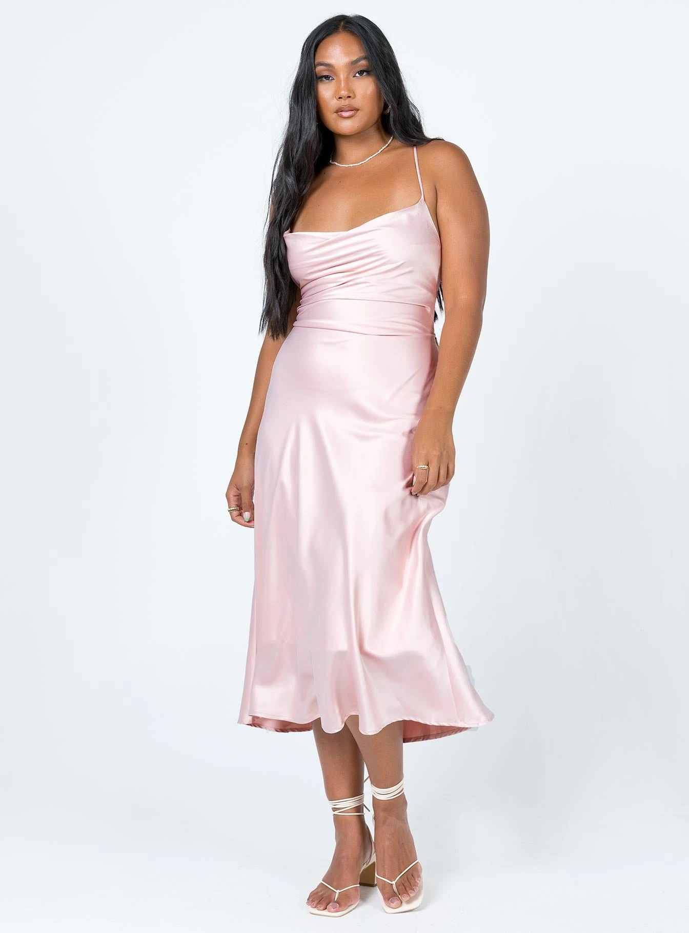 Celena Midi Dress Pink 3 Celena Midi Dress Pink