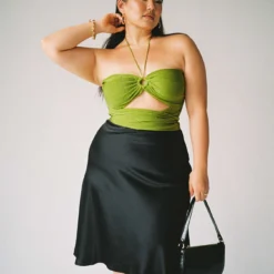 Cleo Lavoe Midi Skirt Black Curve