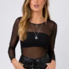 Princess Polly Gemma Long Sleeved Mesh Top Black 2 Princess Polly Gemma Long Sleeved Mesh Top Black -Cheap Clothifyx Store 1 121 193