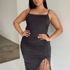 Adalee Midi Dress Black Curve