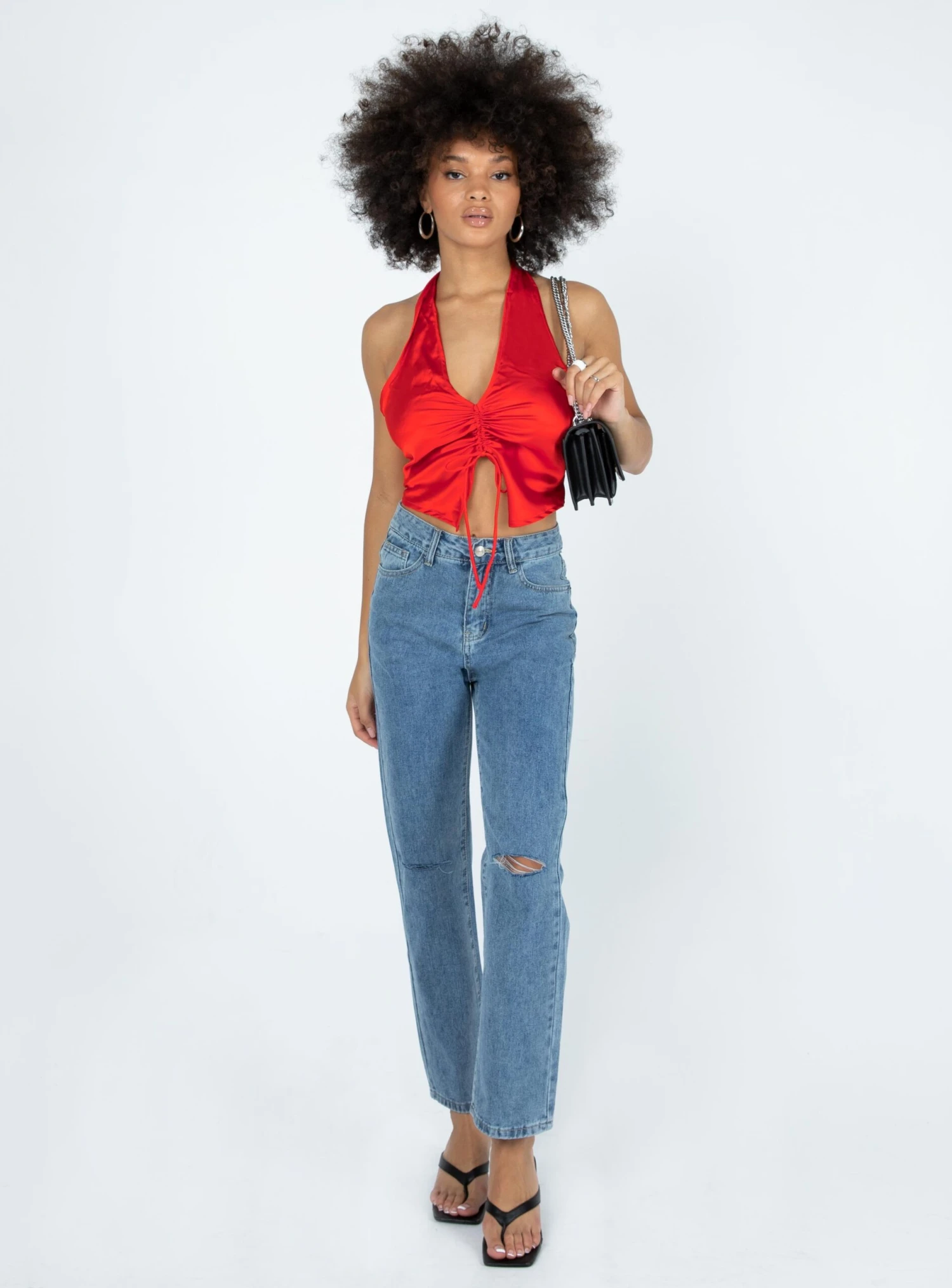 Princess Polly Budapest Straight Leg Denim Jeans 4 Princess Polly Budapest Straight Leg Denim Jeans - Image 2