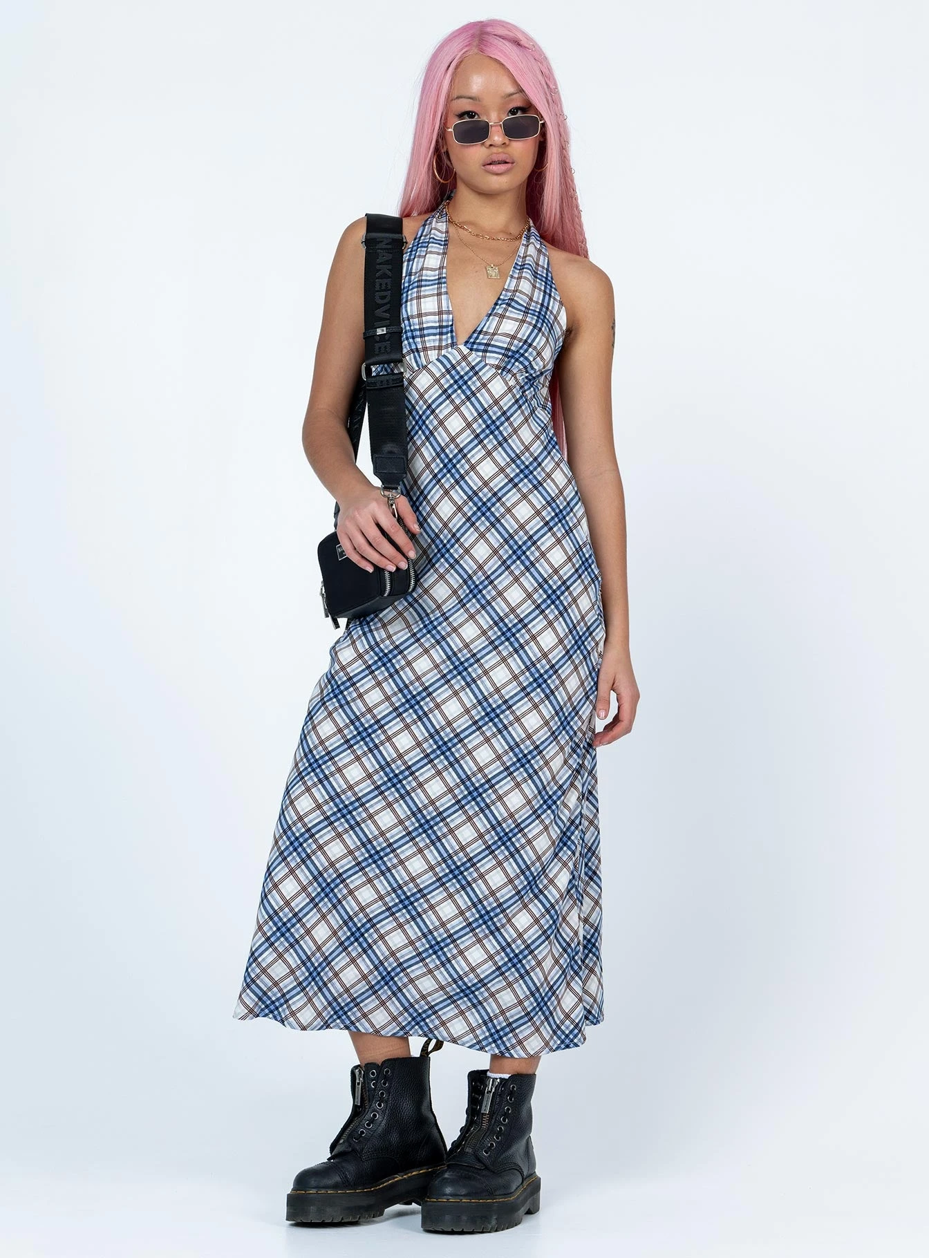 Princess Polly Kennedy Midi Dress Blue / White 4 Princess Polly Kennedy Midi Dress Blue / White - Image 2