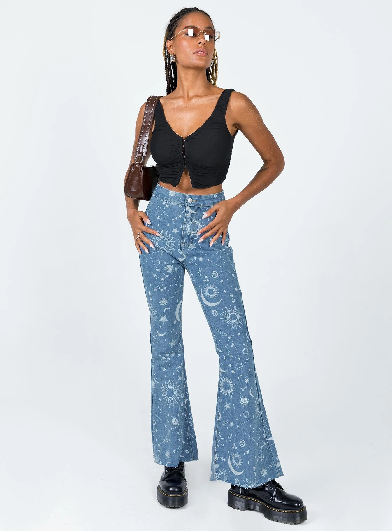 Princess Polly Kirra Flare Denim Jeans 5 Princess Polly Kirra Flare Denim Jeans - Image 3