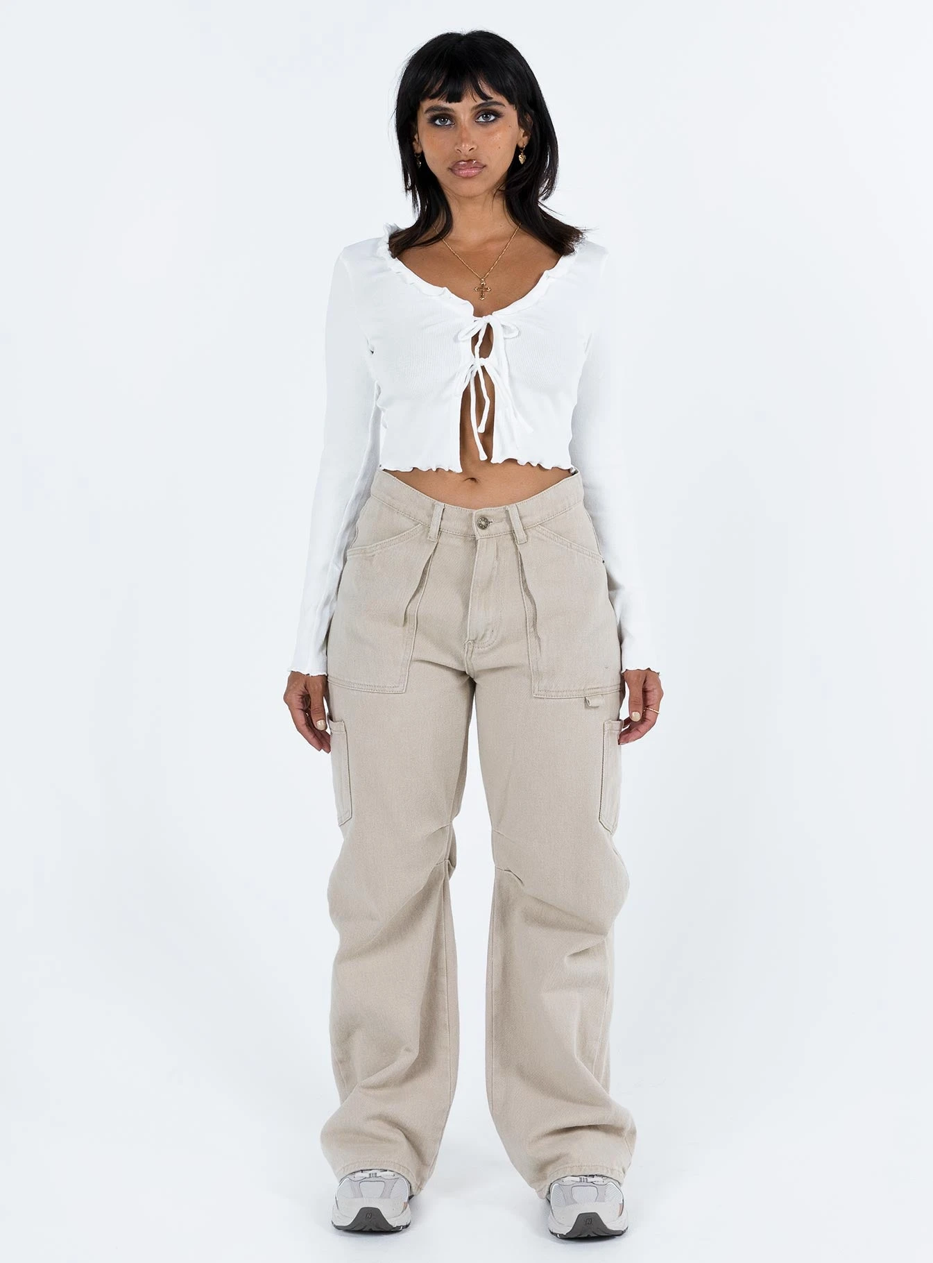 Tyson Long Sleeve Top White 5 Tyson Long Sleeve Top White - Image 3