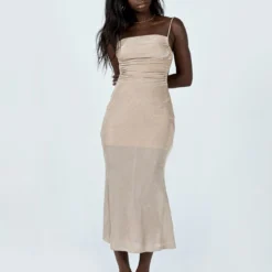 Princess Polly Vera Midi Dress Beige -Cheap Clothifyx Store 2 modelinfo cynthia us2 e1d7a6c6 5ba0 4831 87ff e6f1ed5ed04f