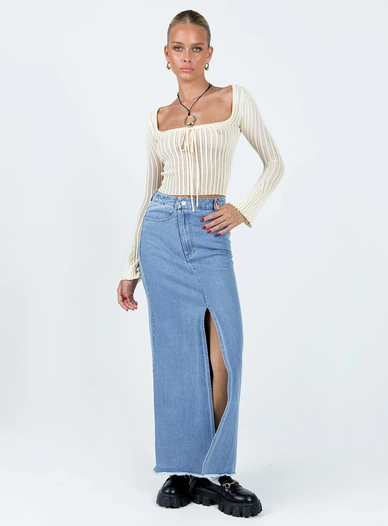 Princess Polly Mellow Long Sleeve Top Cream 5 Princess Polly Mellow Long Sleeve Top Cream - Image 3