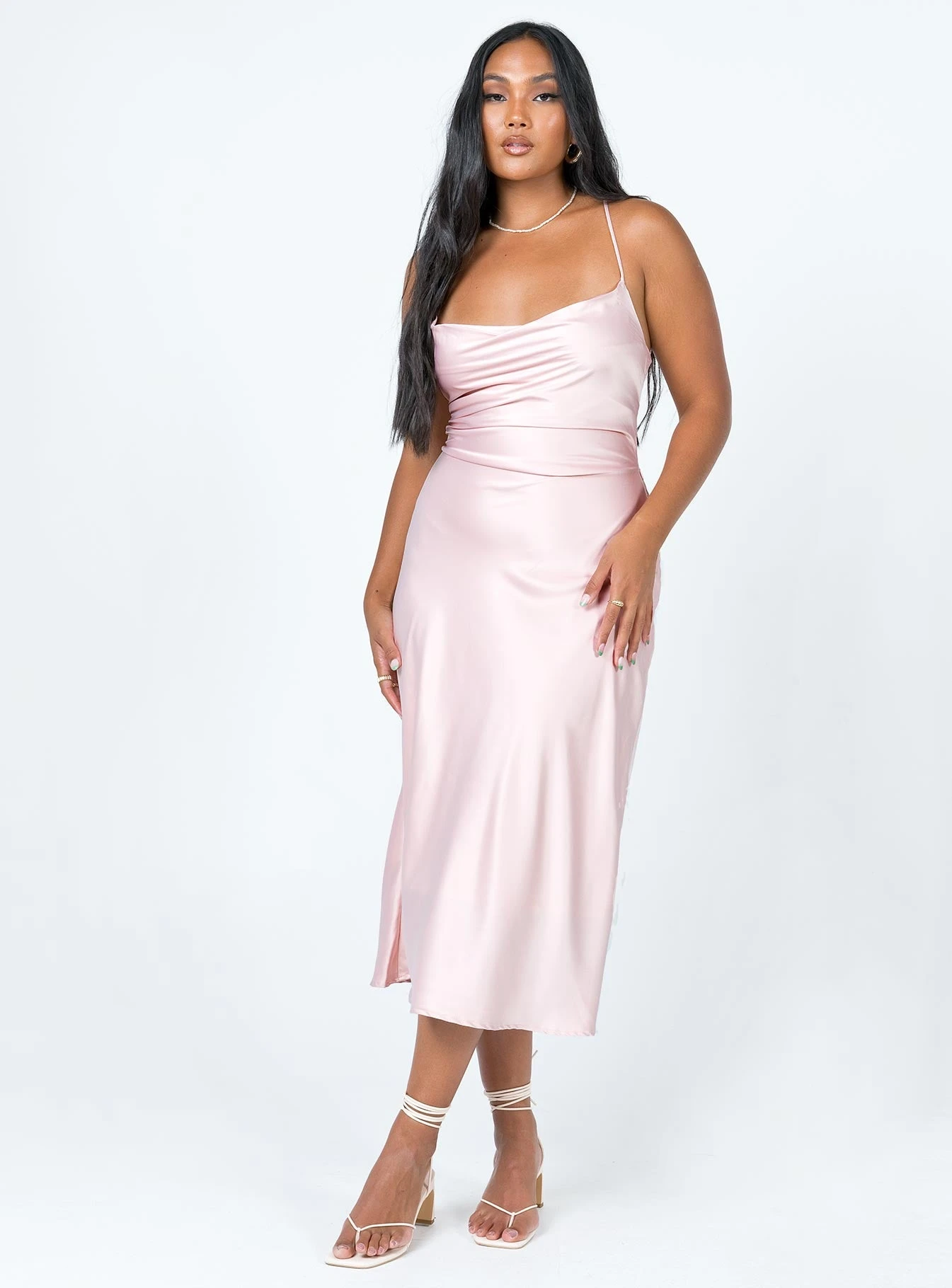 Celena Midi Dress Pink 4 Celena Midi Dress Pink - Image 2