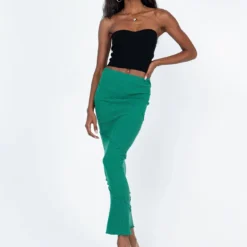 Princess Polly Oscar Maxi Skirt Forest Green -Cheap Clothifyx Store 2 modelinfo tori us2 jpg