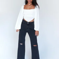 Princess Polly Londyn Denim Jeans Black -Cheap Clothifyx Store 2 c41d9d32 feb2 4f0a 8790 9d677ff8d886