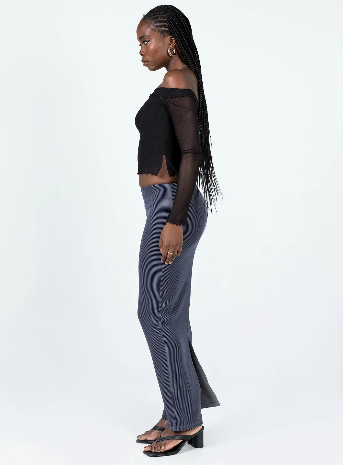 Princess Polly Salte Maxi Skirt Slate 5 Princess Polly Salte Maxi Skirt Slate - Image 3