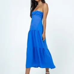 Princess Polly Allie Midi Dress Blue -Cheap Clothifyx Store 3 modelinfo Vivien us4 73173298 33b3 4db3 9fa7 58d1a70bd8f5
