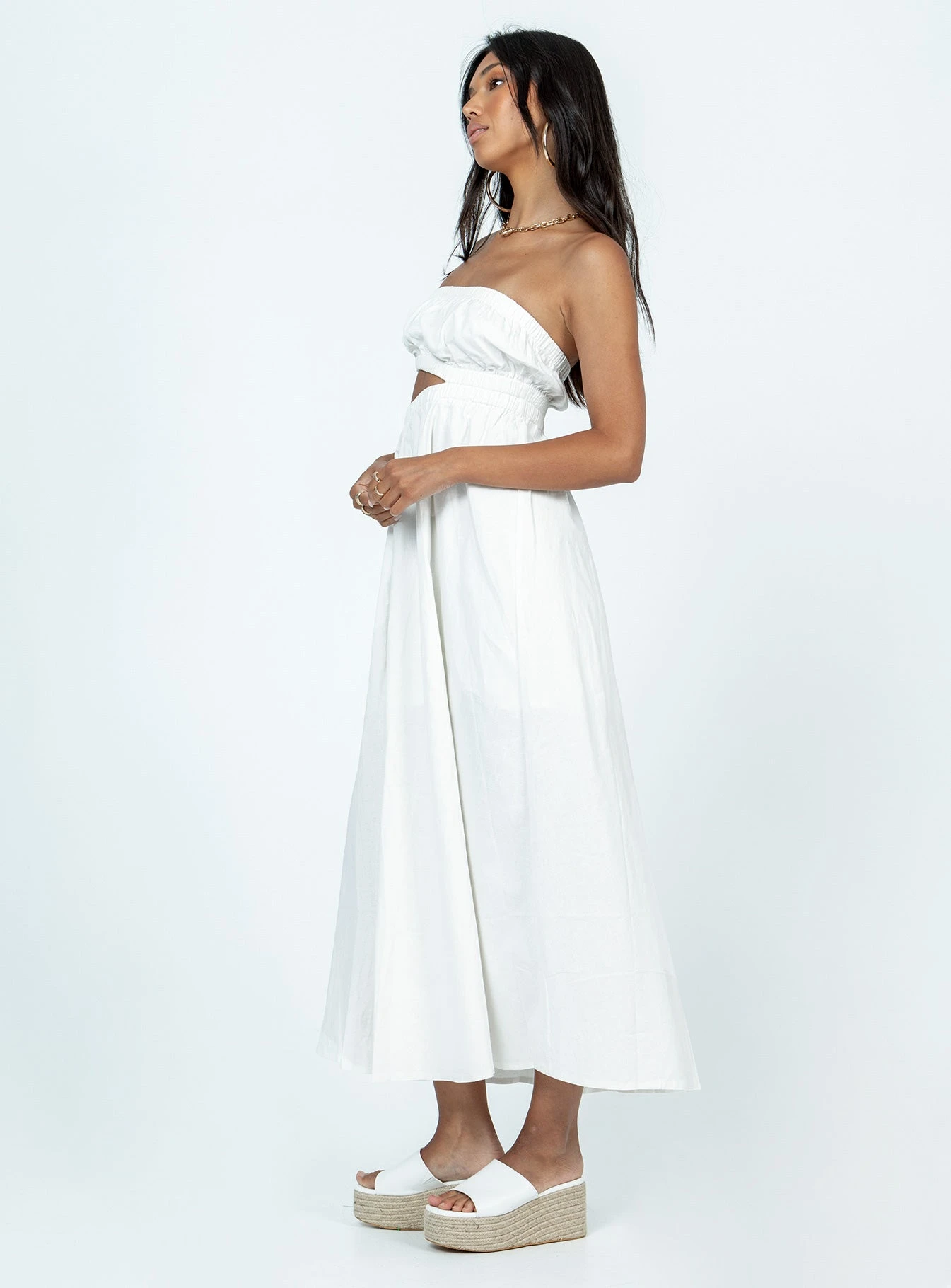 Princess Polly Raquel Midi Dress White 6 Princess Polly Raquel Midi Dress White - Image 4