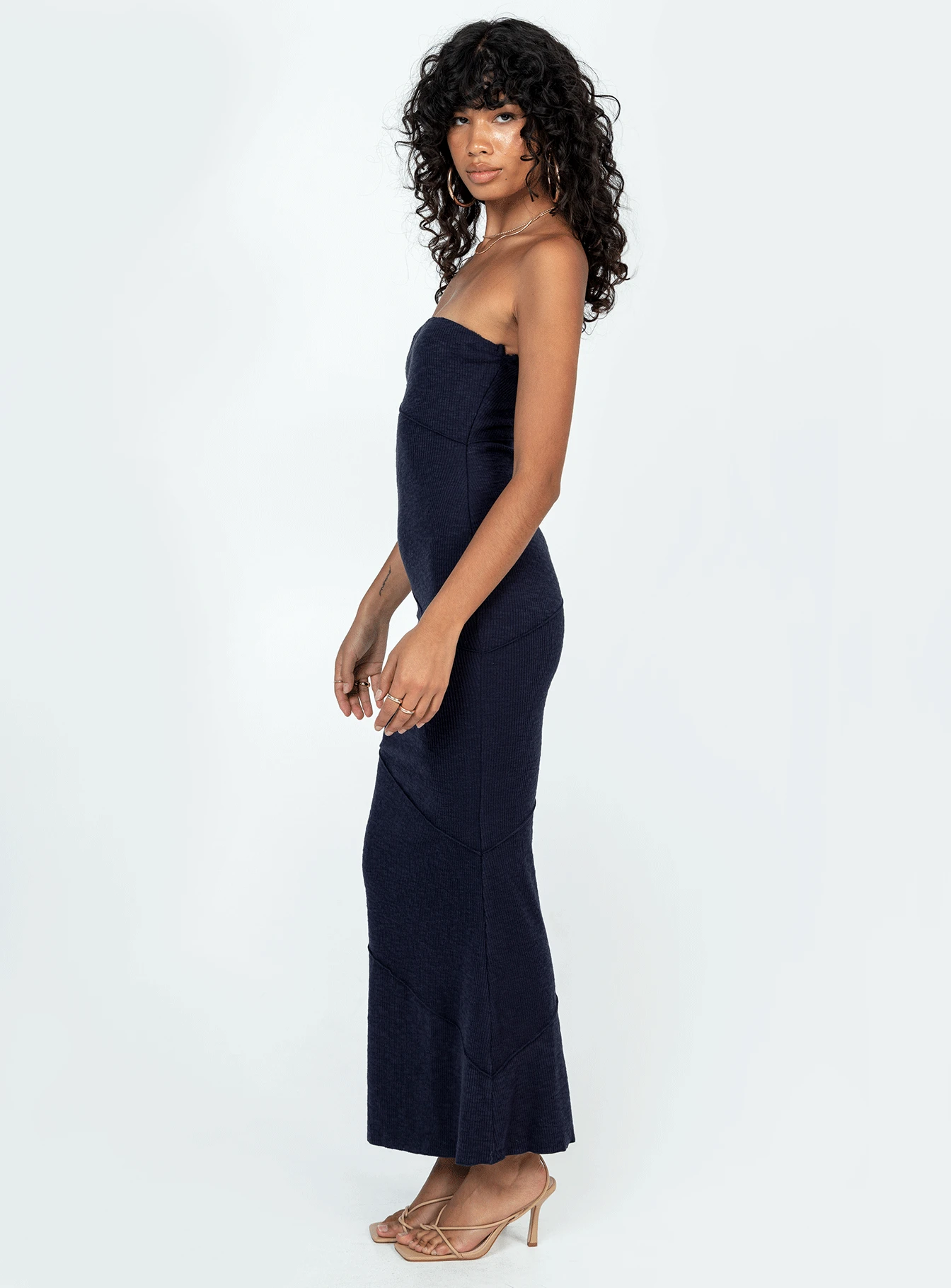 Princess Polly Oscar Midi Dress Navy 6 Princess Polly Oscar Midi Dress Navy - Image 4