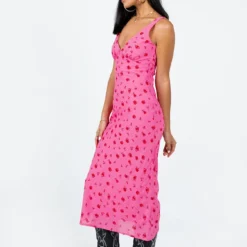 Princess Polly Sariah Midi Dress Pink Floral -Cheap Clothifyx Store 3 modelinfo christy us2 6b216d39 a690 4422 9d62 312a2384640c