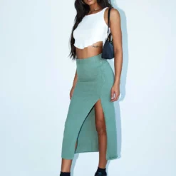 Princess Polly Sunnie Midi Skirt Green -Cheap Clothifyx Store 3 modelinfo jasmin us2 f62448c5 5330 4fbe 8e04 bfdaf23f6527