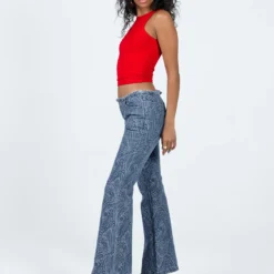 Princess Polly Loweana Low Rise Jacquard Flare Jean Blue Denim 10 Princess Polly Loweana Low Rise Jacquard Flare Jean Blue Denim -Cheap Clothifyx Store 3 modelinfo kristen us2 801d0684 d46d 446a 9e85 1ac8548b11ed