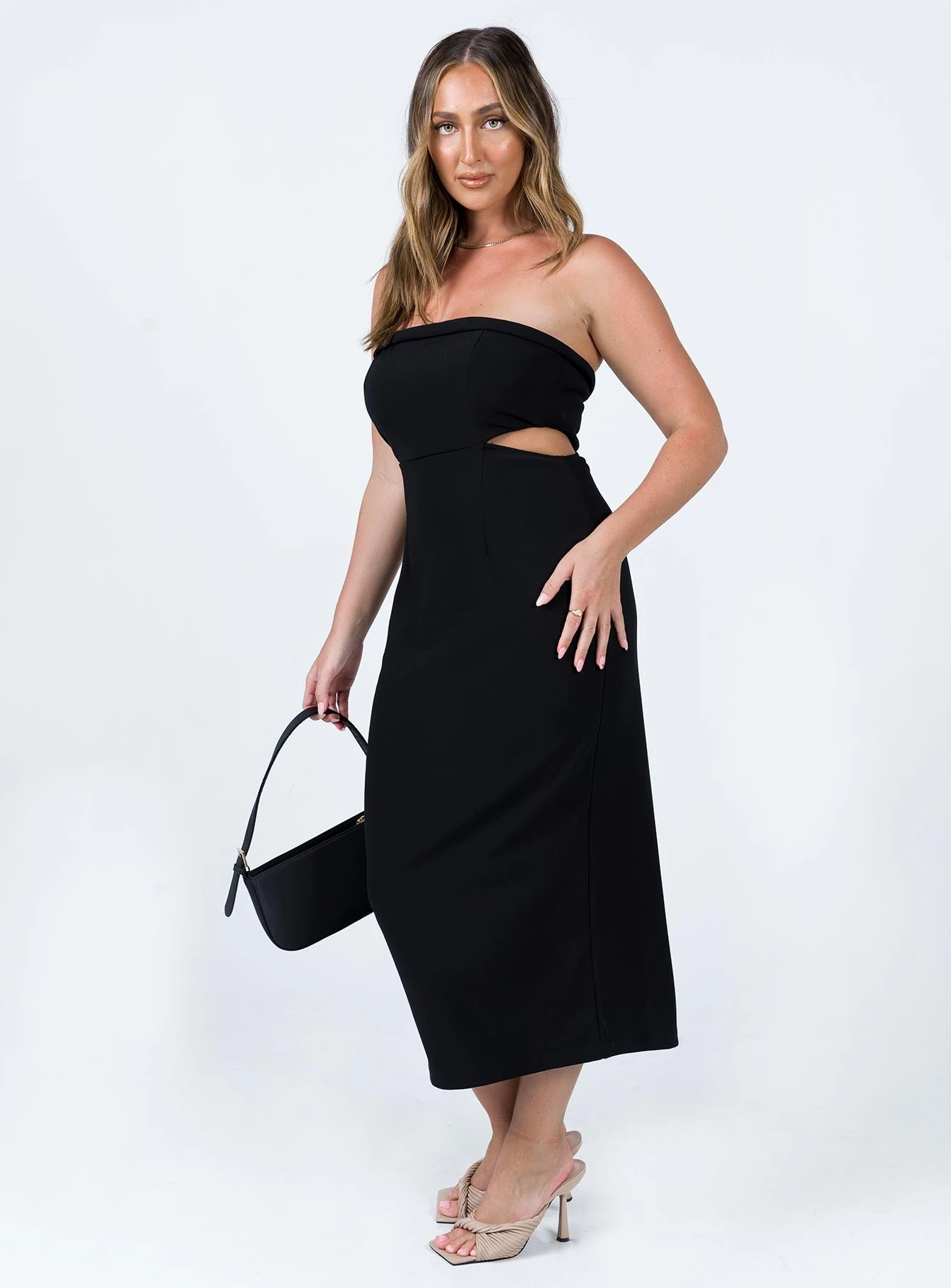 Princess Polly Maira Midi Dress Black 5 Princess Polly Maira Midi Dress Black - Image 3