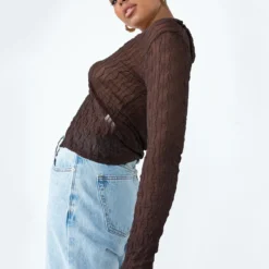 Princess Polly Marcos Long Sleeve Top Brown 11 Princess Polly Marcos Long Sleeve Top Brown -Cheap Clothifyx Store 3 modelinfo sarah us6 36f55075 5e68 427f 8366 785af9408f0e